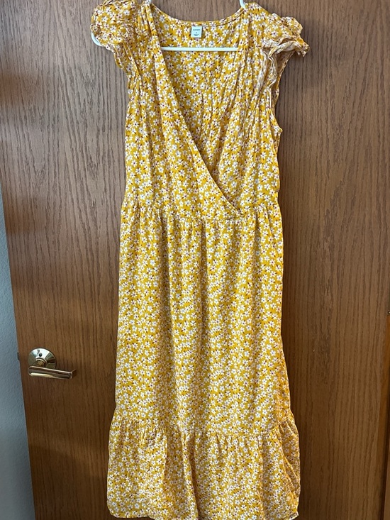 Old Navy Dresses & Skirts - Old Navy Yellow Floral Wrap Maxi Dress